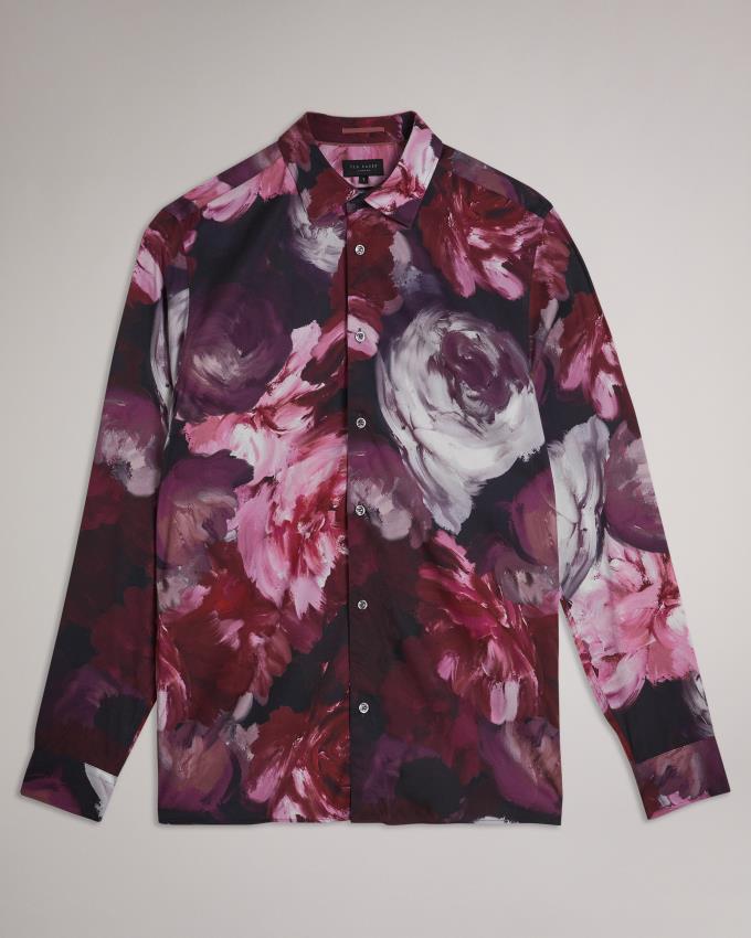 Chemises Ted Baker Long Sleeve Floral Rose Homme | JRD-19819066